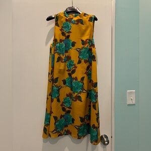 Floral Dress in Yellow and Teal